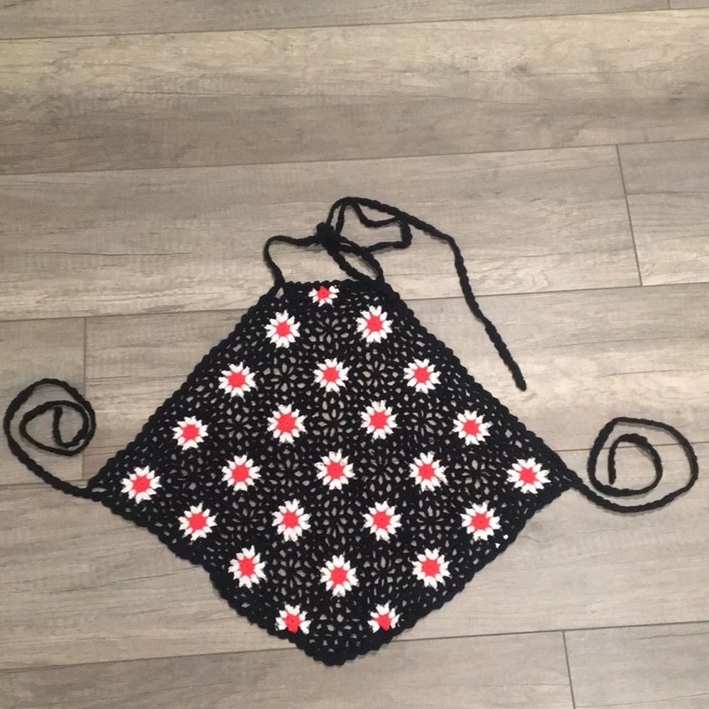 - New* Crochet Floral Halter Top